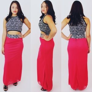 RED MAXI PARTY CJJBOUTIQUE DRESS MADE IN USA
